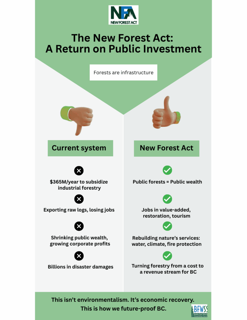new forest act, infographic, return on investment, forests are infrastructure